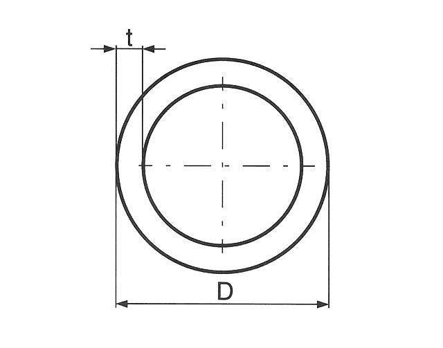 Rúra bezšvíková hladká kruhová, ČSN 42 5715.01, rozmer 76x3,2